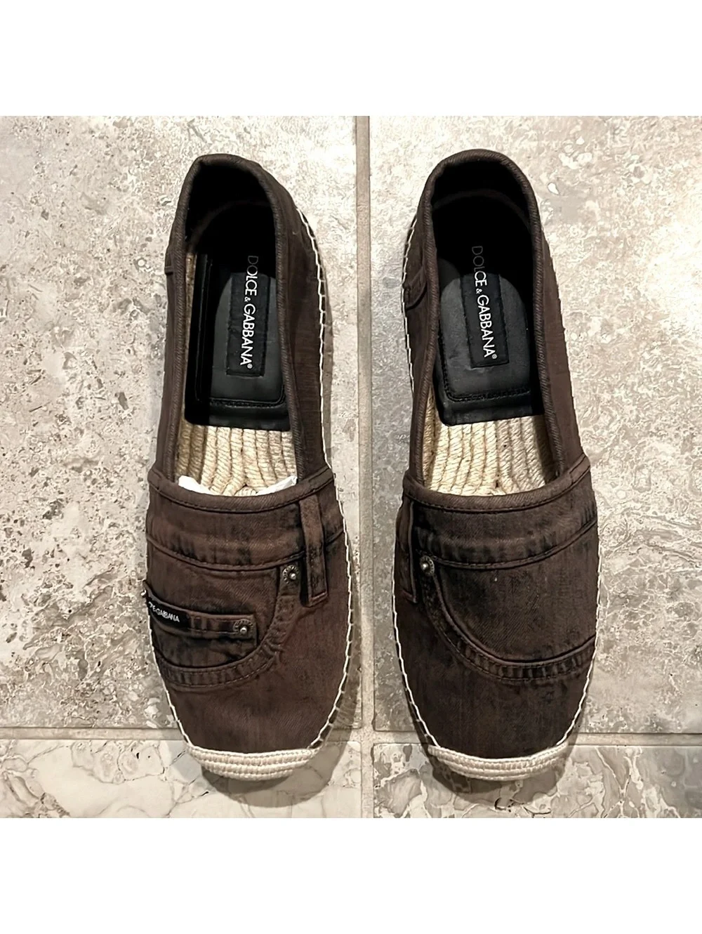 Dolce & Gabbana Men's Espadrille Flats, Size 42 (Made in Spain) New w/ Dust Bags